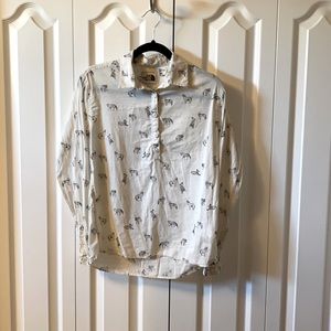 Long Sleeve, Half Button Up
